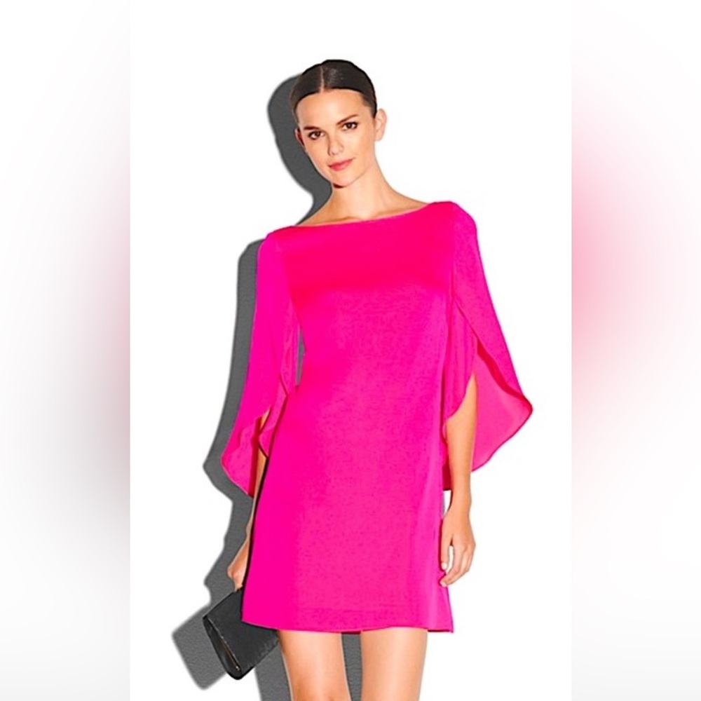 Milly Magenta Butterfly Silk Dress Size 6